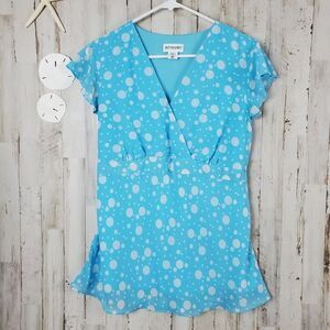 Motherhood Maternity Blouse Blue Size Medium